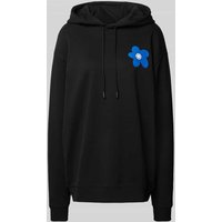 Hugo Blue Oversized Hoodie mit Label-Motiv-Print in Black, Größe S von Hugo Blue