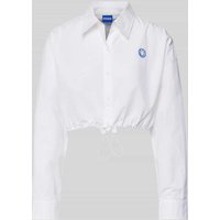 Hugo Blue Regular Fit Bluse mit Logo-Stitching Modell 'Emma' in Weiss, Größe XS Hugo Blue Regular Fit Bluse mit Logo-Stitching Modell 'Emma' in Weiss, Größe XS von Hugo Blue