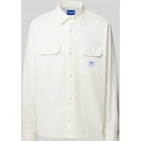 Hugo Blue Regular Fit Freizeithemd mit Brustpattentaschen Modell 'Ekynone' in Offwhite, Größe L von Hugo Blue
