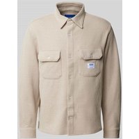 Hugo Blue Regular Fit Freizeithemd mit Strukturmuster Modell 'Ekynone' in Offwhite, Größe XXL von Hugo Blue