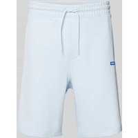 Hugo Blue Regular Fit Sweatshorts mit Label-Badge Modell 'Nasensio' in Hellblau, Größe XL von Hugo Blue