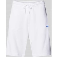 Hugo Blue Regular Fit Sweatshorts mit Label-Patch Modell 'Nasensio' in Weiss, Größe XXL von Hugo Blue