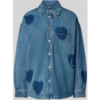 Hugo Blue Relaxed Fit Jeanshemd aus reiner Baumwolle Modell 'GARESA' in Jeansblau, Größe L von Hugo Blue