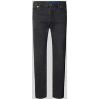 Hugo Blue Slim Fit Jeans mit Knopfverschluss Modell 'Brody' in Anthrazit, Größe 36/34 von Hugo Blue