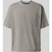 Hugo Blue T-Shirt mit Brusttasche Modell 'Naimos' in Anthrazit, Größe L von Hugo Blue
