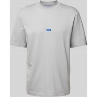 Hugo Blue T-Shirt mit Label-Patch Modell 'Nieros' in Hellgrau, Größe XL von Hugo Blue