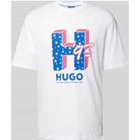 Hugo Blue T-Shirt mit Label-Print Modell 'Nentryle' in Weiss, Größe S von Hugo Blue