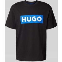 Hugo Blue T-Shirt mit Label-Print Modell 'Nico' in Black, Größe M von Hugo Blue
