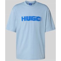 Hugo Blue T-Shirt mit Logo-Print Modell 'Nalax' in Rauchblau, Größe M Hugo Blue T-Shirt mit Logo-Print Modell 'Nalax' in Rauchblau, Größe M von Hugo Blue