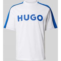 Hugo Blue T-Shirt mit Logo-Print in Weiss, Größe M von Hugo Blue