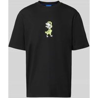 Hugo Blue T-Shirt mit Motiv-Print Modell 'Nutongo' in Black, Größe L von Hugo Blue