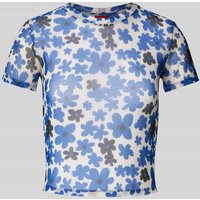 Hugo Blue T-Shirt mit floralem Muster Modell 'Dadini' in Weiss, Größe XS von Hugo Blue