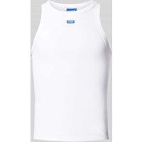 Hugo Blue Tanktop mit Label-Badge Modell 'Easy' in Weiss, Größe L von Hugo Blue