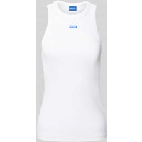 Hugo Blue Tanktop mit Label-Detail in Weiss, Größe L Hugo Blue Tanktop mit Label-Detail in Weiss, Größe L von Hugo Blue