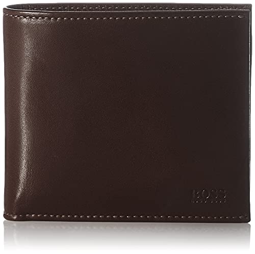 BOSS Herren Trucker C_4 cc Coin Reisezubehör-Bi-Fold-Brieftasche, Dark Brown201 von BOSS