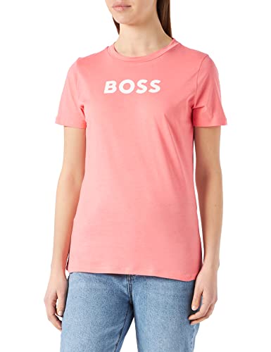 BOSS Damen C_elogo_5 T-Shirt, Medium Pink663, S von BOSS