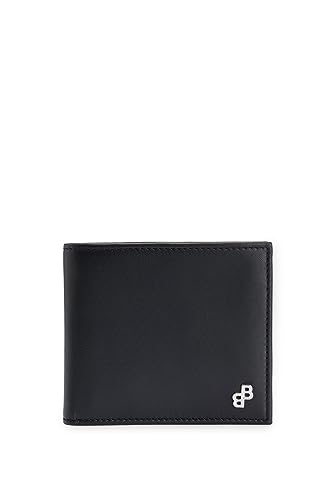 BOSS Herren Bradley 4CC Geldbörse aus Leder mit Monogramm-Detail und Münzfach Schwarz Stck von Hugo Boss