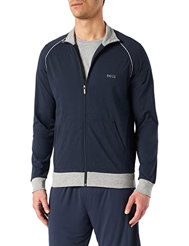 BOSS Herren Mix&Match Jacket Zip Jacke, Dunkelblau, S EU von BOSS