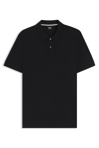 BOSS Herren Pallas Pallas Poloshirt aus Baumwoll-Piqué mit Logo-Details Schwarz001 XL von HUGO BOSS