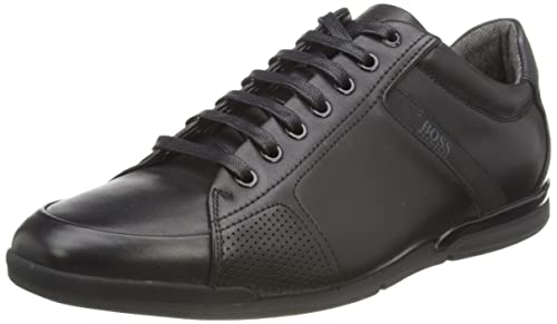 BOSS Herren Saturn Lowp Sneakers aus Glattleder mit speziellem Innenfutter Größe 41 von HUGO BOSS