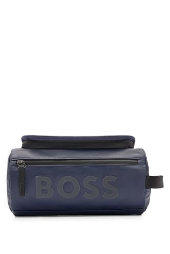 BOSS Herren Thunder Washbag Kulturbeutel mit Logo-Detail und Reißverschlussfach vorn Dunkelblau Stck von Hugo Boss