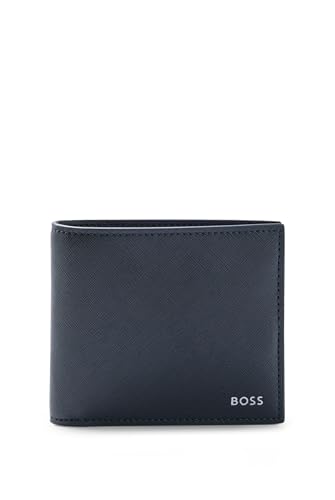 BOSS Herren Zair 4 cc Coin Strukturierte Geldbörse mit Signature-Streifen und Logo-Detail Schwarz Stck von Hugo Boss