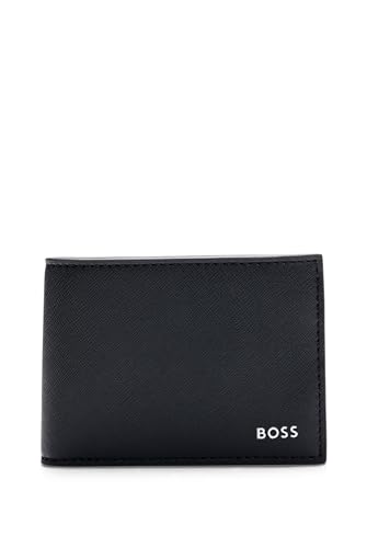 BOSS Herren Zair 5cc Strukturierte Klapp-Geldbörse mit Logo Schwarz Stck von Hugo Boss