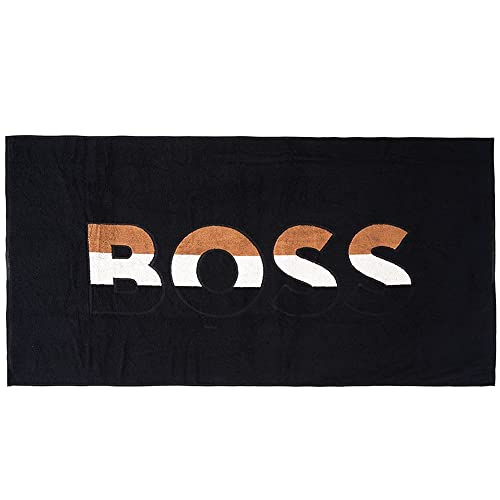 BOSS Men's Bold Beach_Towel, Black1, ONESI von BOSS