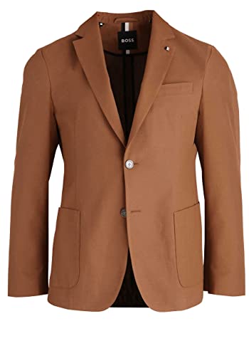 BOSS Sakko C-HANRY Langarm Reverskragen Struktur Camel Größe 54 von BOSS
