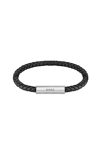 BOSS Jewelry Armband für Herren Kollektion BRAIDED LEATHER Schwarz - 1580152 von BOSS