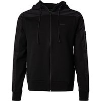 BOSS Green Herren Sweatjacke schwarz unifarben von BOSS Green