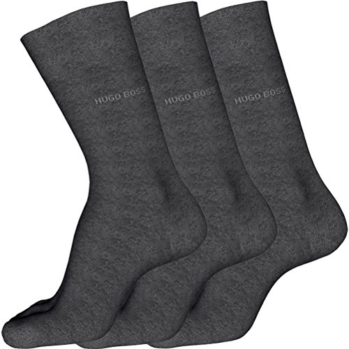 BOSS HUGO Herren Socken Business Socke einfarbig uni Baumwolle mit Elasthan 012 Anthrazit 43-46 von BOSS