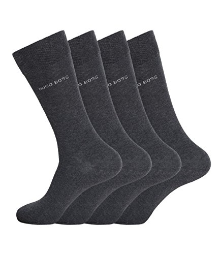 Hugo Boss Herren Socken Strümpfe Business Allround RS Uni 50272214 4 Paar, Farbe:Grau;Sockengröße:43-46;Artikel:-012 charcoal von HUGO BOSS