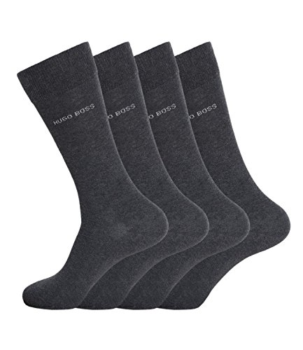 Hugo Boss Herren Socken Strümpfe Business Allround RS Uni 50272214 4 Paar, Farbe:Grau;Sockengröße:47-50;Artikel:-012 charcoal von BOSS