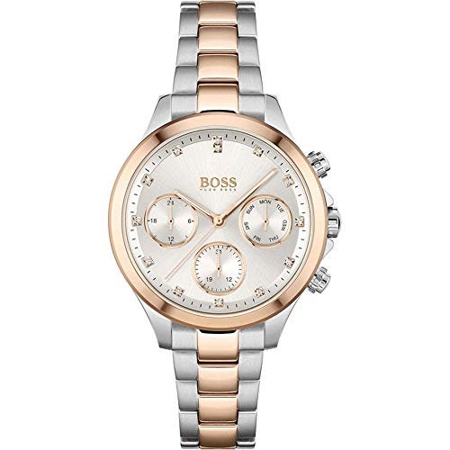 BOSS Multi Zifferblatt Quarz Uhr für Damen mit Zweifarbiges Edelstahlarmband - 1502564 von BOSS