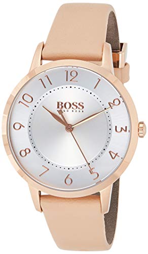 BOSS Damen Datum klassisch Quarz Uhr mit Leder Armband 1502407 von BOSS