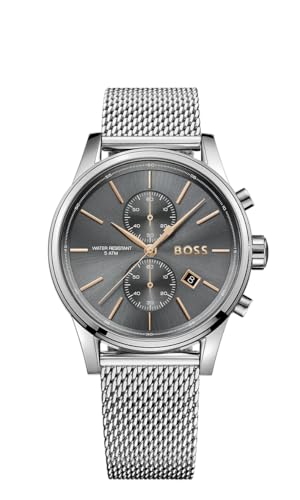 BOSS Chronograph Quarz Uhr für Herren Kollektion Jet mit Silbernes Edelstahl-Mesh-Gliederarmband - 1513440 BOSS Chronograph Quarz Uhr für Herren Kollektion Jet mit Silbernes Edelstahl-Mesh-Gliederarmband - 1513440 von BOSS