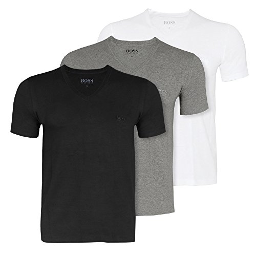 BOSS Hugo 3er Pack V Neck V Ausschnitt M Farbmix T Shirts Farbe 999 Vorteilspack von HUGO BOSS