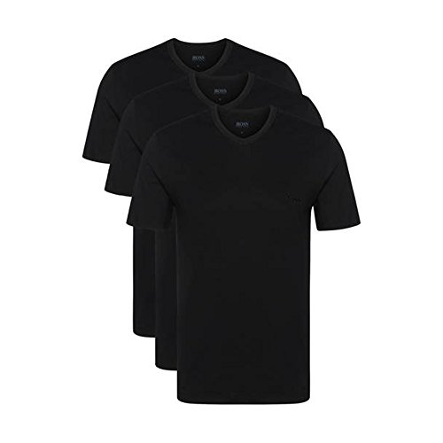 BOSS Hugo 3er Pack V Neck V Ausschnitt XL 3 x schwarz T Shirts Farbe 001 Vorteilspack von HUGO BOSS
