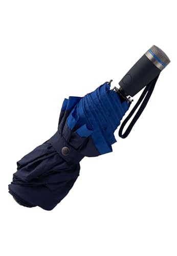 Hugo Boss Gear Regenschirm Taschenschirm aus Polyester in der Farbe Blau, Maße offen: Länge ca. 62 cm, Durchmesser ca. 104 cm, HUF007L von HUGO BOSS