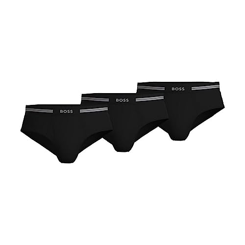 BOSS Herren 3er-pack Traditionelle Baumwoll-slips Von 3p Us Co 10145963 01 X 3 Cm, Calzoncillos De Algodón Tradi Slip, New Black, L EU von BOSS