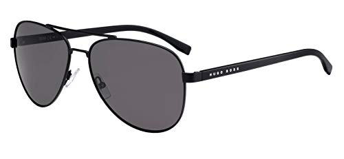 Boss Herren 0761/S NR 10G 60 Sonnenbrille, Schwarz (Mtblk Black/BRW Grey) von Boss