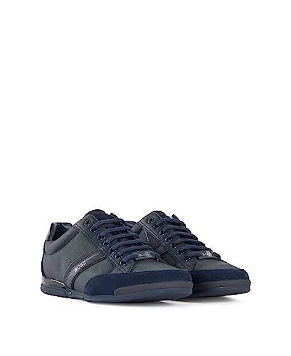 Hugo Boss Herren Saturn Profile Low Top Sneaker Turnschuh, dunkelblau, 41 EU von Hugo Boss