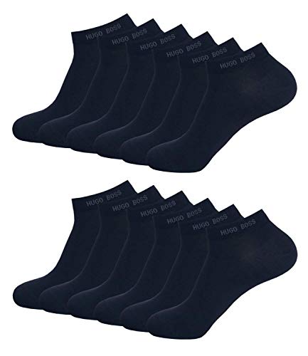 Hugo Boss Herren Sneaker Socken Füßlinge Business Socks 50388443 12 Paar, Farbe:Blau, Größe:43-46, Artikel:-401 dark navy von HUGO BOSS