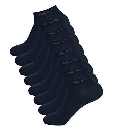 HUGO BOSS Herren Sneaker Socken Füßlinge Business Socks 50388443 8 Paar, Farbe:Blau, Größe:43-46, Artikel:-401 dark navy von HUGO BOSS