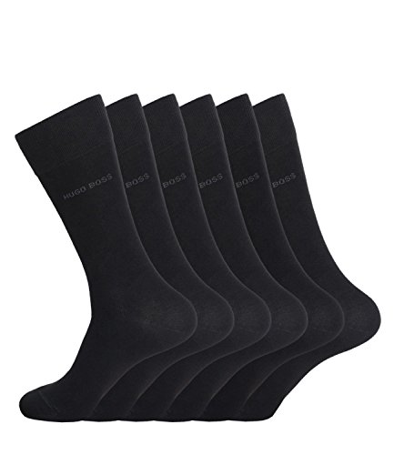 HUGO BOSS Herren Socken Strümpfe Business Allround RS SP 50388453 12 Paar, Farbe:Schwarz, Größe:47-50, Artikel:-001 black von HUGO BOSS