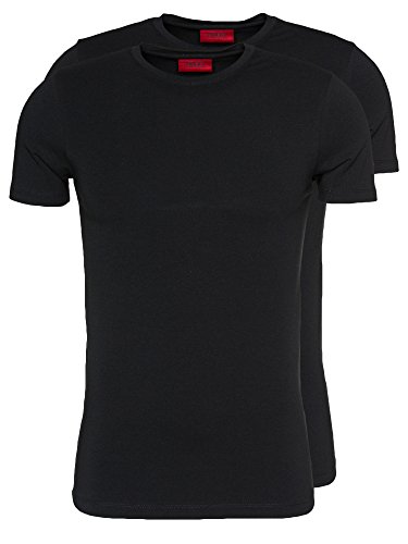 HUGO BOSS MEN T-SHIRT DOUBLE ROUND STRETCH SCHWARZ 001 von BOSS