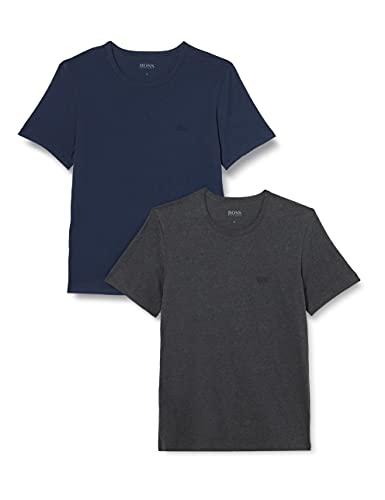 BOSS Hugo Herren T-Shirts Business Shirts Crew Neck 50325887 3er Pack, Größe:L, Artikel:-497 Blue/Grey/Black von BOSS