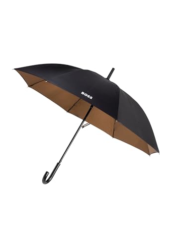Hugo Boss Iconic Regenschirm Stockschirm aus Polyester in der Farbe Schwarz, Maße offen: Länge ca. 91 cm, Durchmesser ca. 108 cm, HUN321A von BOSS