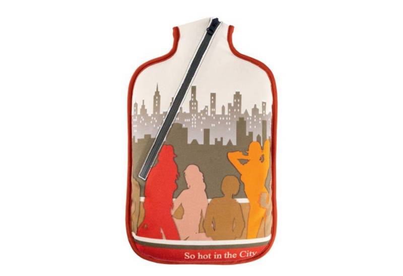 Hugo Frosch Wärmflasche - Öko-Wärmflasche 2,0 l mit Softshell-Bezug "So hot in the City", Made in Germany von Hugo Frosch